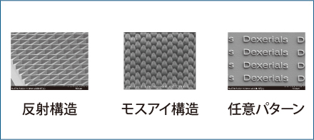 反射構造／モスアイ構造。／任意パターン